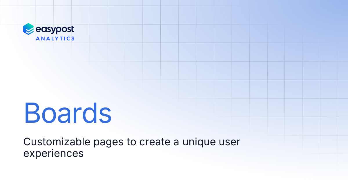 Boards | Easypost Analytics